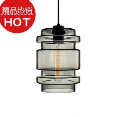 lustre suspendu moderne en verre transparent design élégant