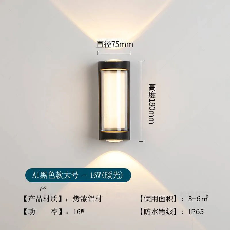 applique murale moderne led extérieure étanche pour jardin et couloir