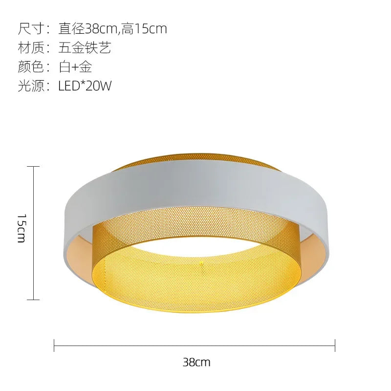plafonnier led circulaire design nordique moderne éclairage intérieur 	 2023