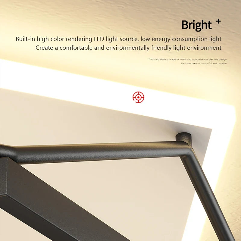 lampe de suspension led moderne carrée ronde industrielle