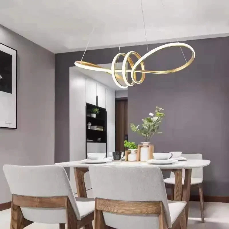 lustre moderne en verre pour éclairage intérieur