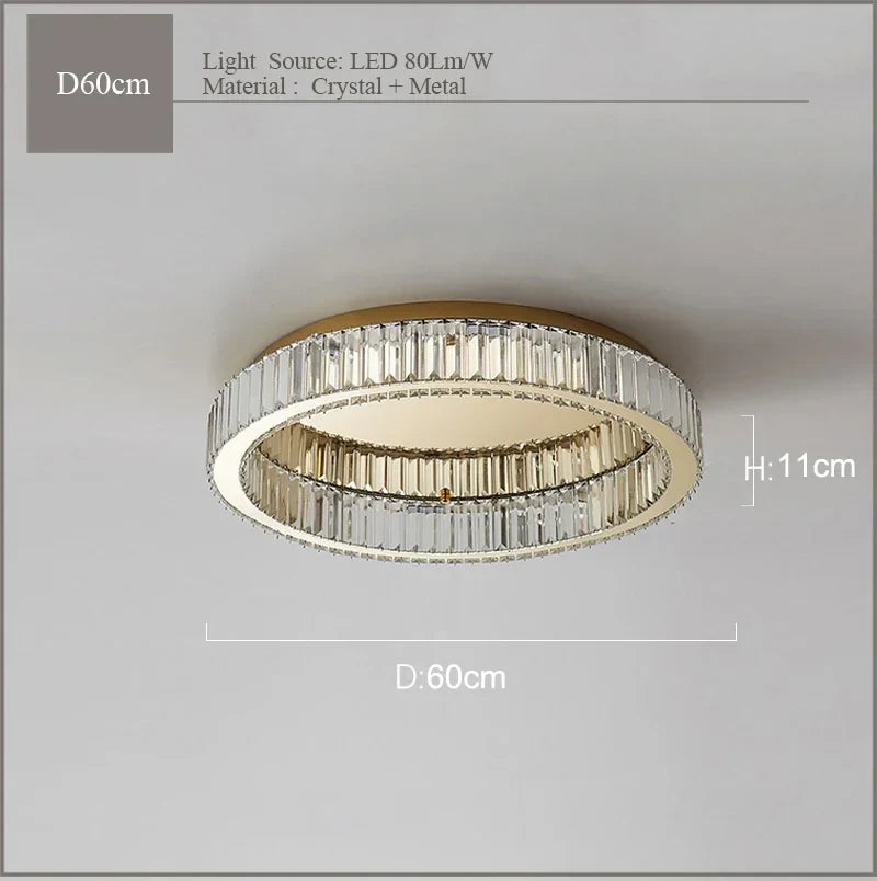 plafonnier en cristal luxueux pour décoration intérieure moderne