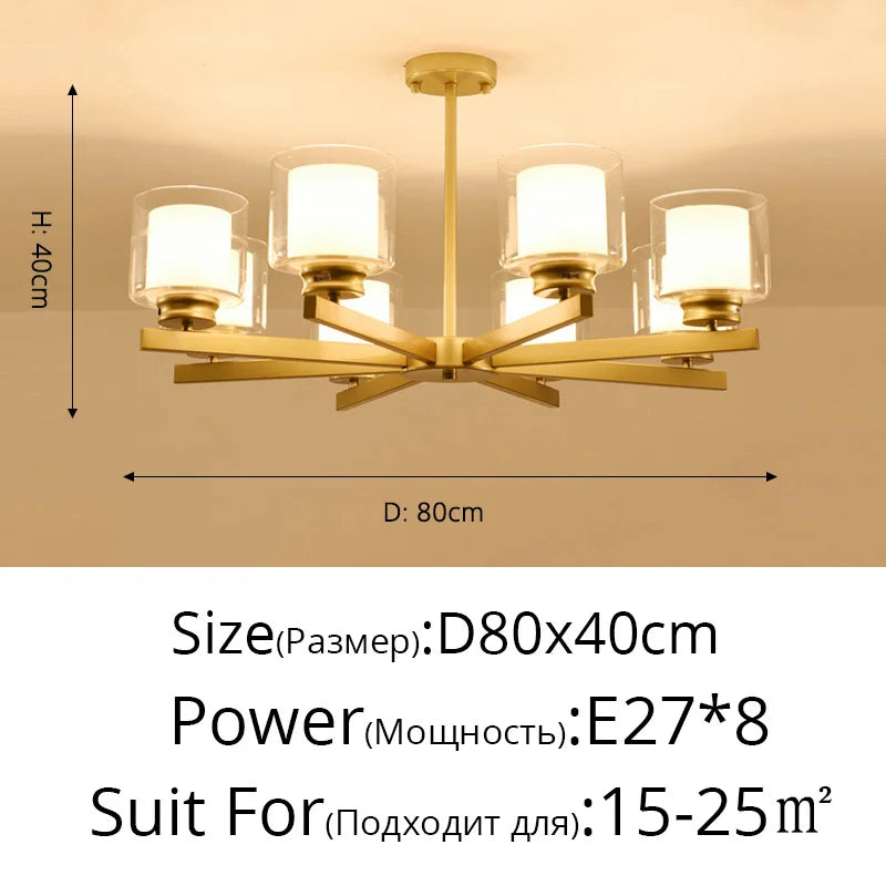 Bosmos European Style Decorative LED Chandeliers For Living Rooms, Bedrooms, And Modern Simple Indoor Lighting