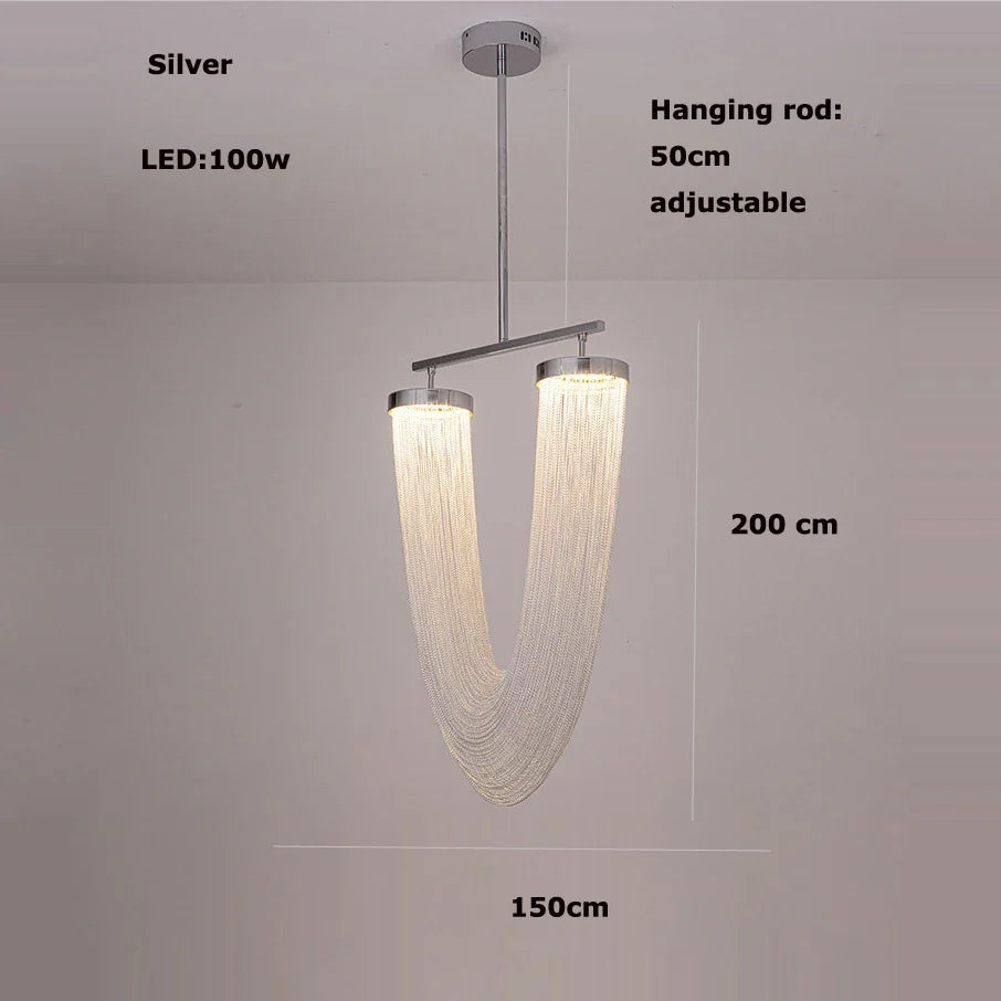lustre vintage américain 2022 led suspension chrome or