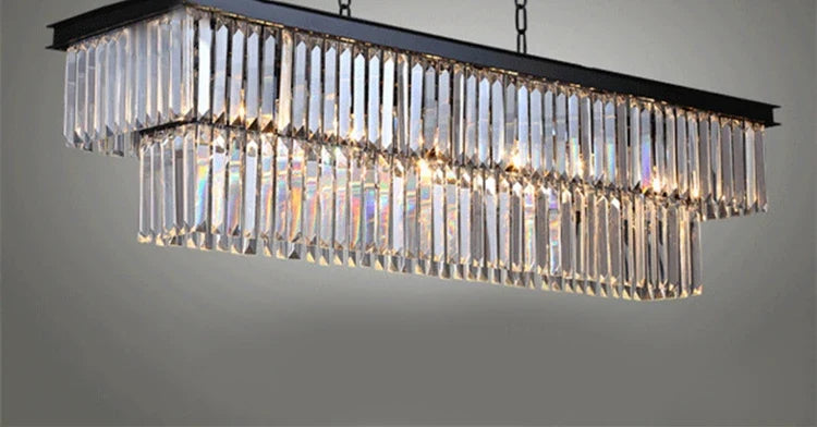 lustre moderne double couches en led pour décoration élégante