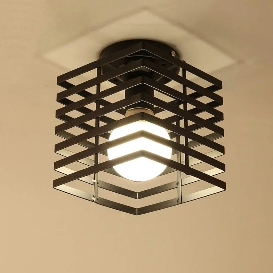 plafonnier industriel vintage en métal pour intérieur moderne