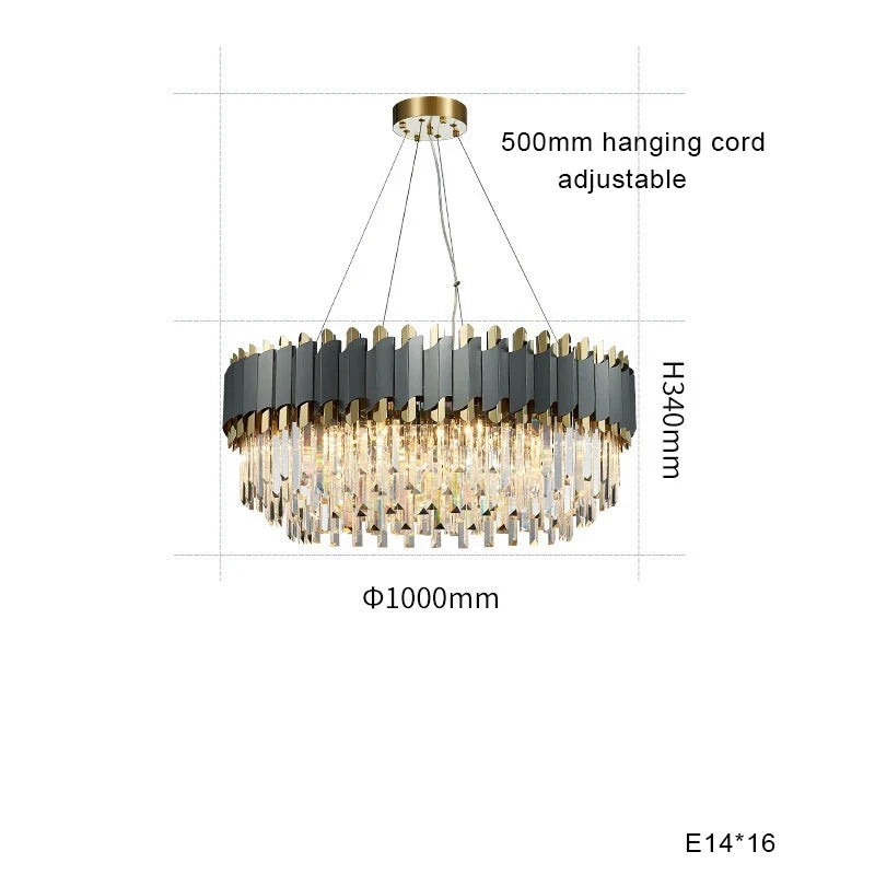 plafonnier led suspendu en cristal design moderne idéal pour table à manger