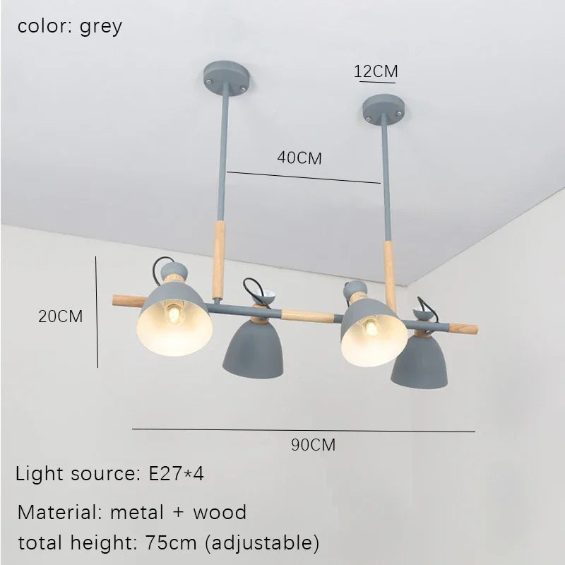 suspension led en rondins nordiques décoratives