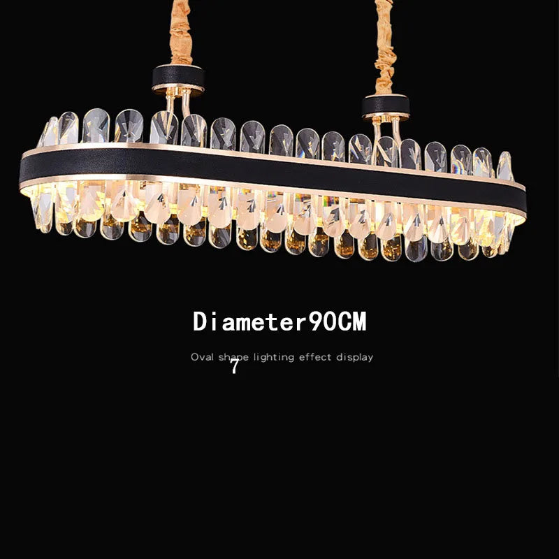 lustre moderne en cristal led winfordo pour décoration intérieure