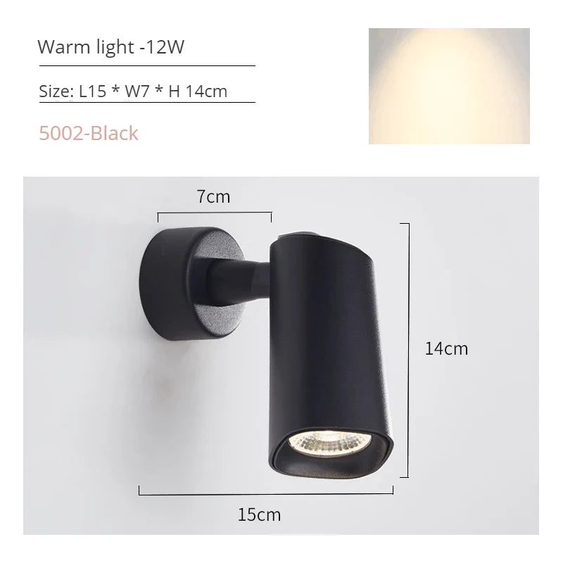 applique murale led moderne rotative pour décoration intérieure