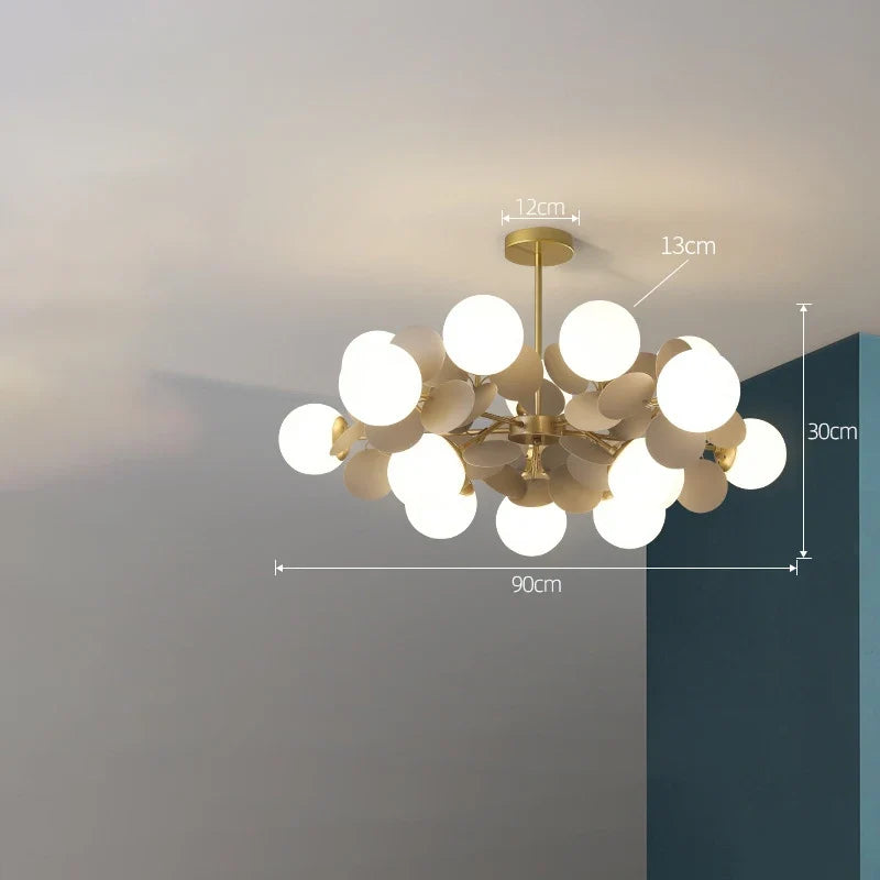 sandyha lustre moderne en verre coloré design créatif pour hôtel