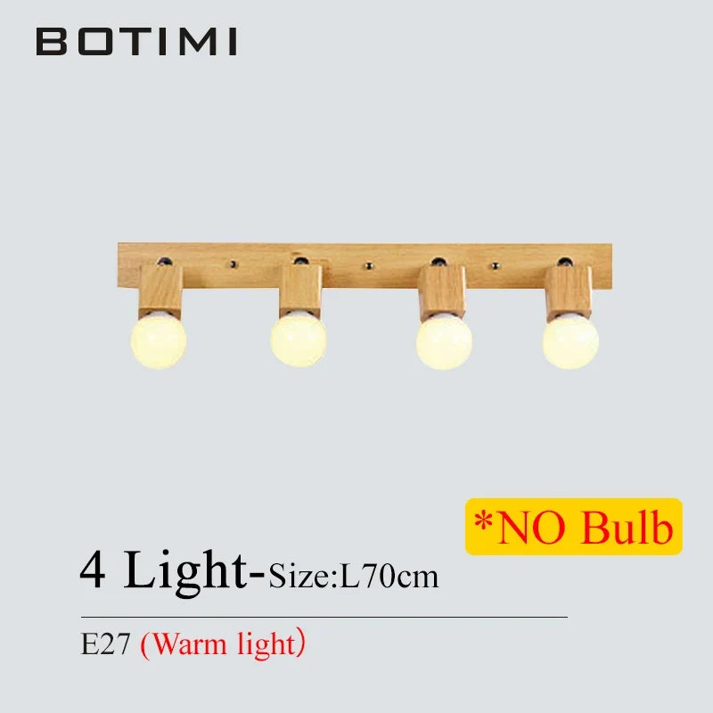 botimi triple applique miroir bois base nordique ajuster hôtel lumières murale