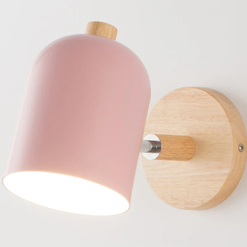 applique murale nordique en fer et bois design moderne