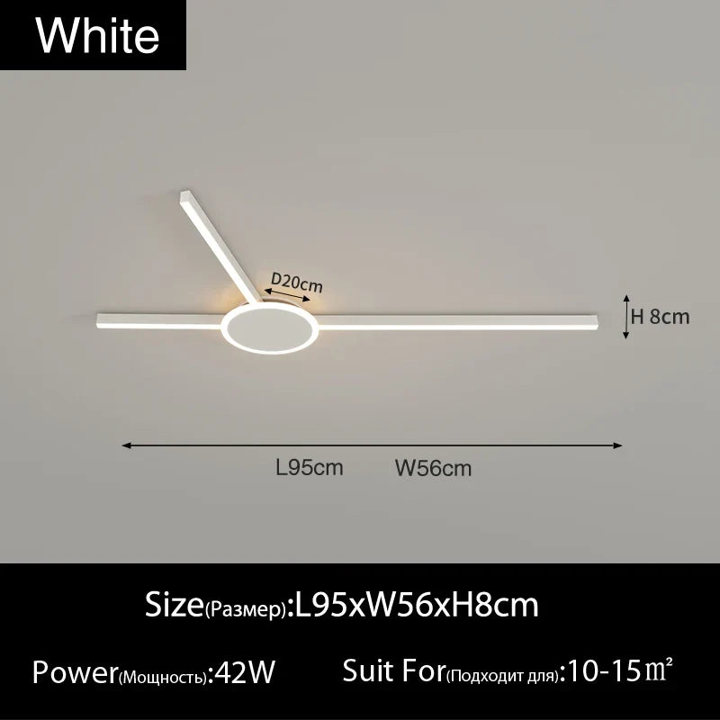 plafonnier LED décoratif géométrique pour intérieur moderne