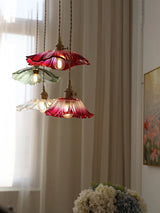 suspension en verre tournesol japonais design moderne décoratif