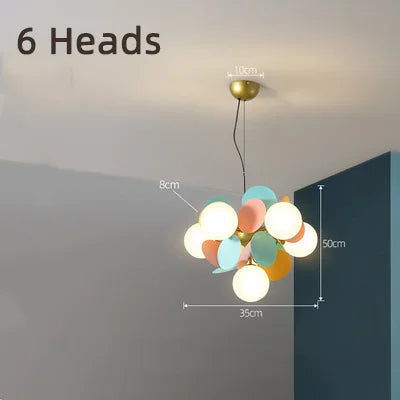 sandyha lustre moderne en verre coloré design créatif pour hôtel