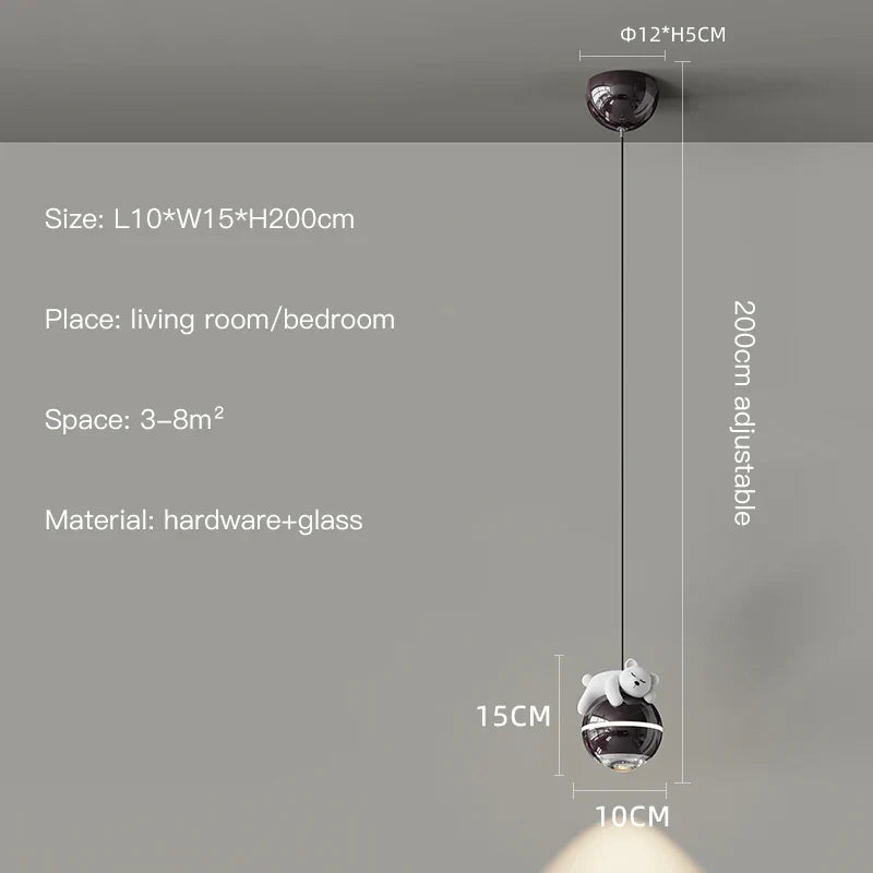 lustre moderne led design astronaute petites suspension