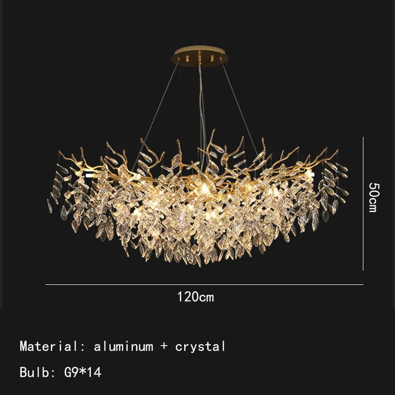 applique murale moderne en cristal et aluminium doré