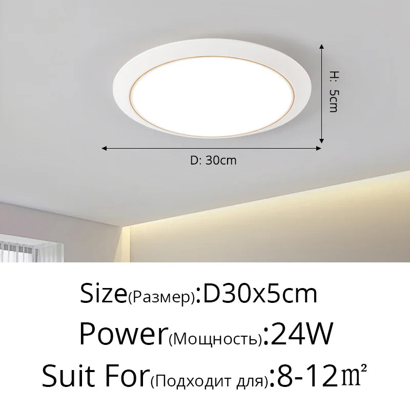 lustre led ultra-mince trois-preuve circulaire moderne minimaliste