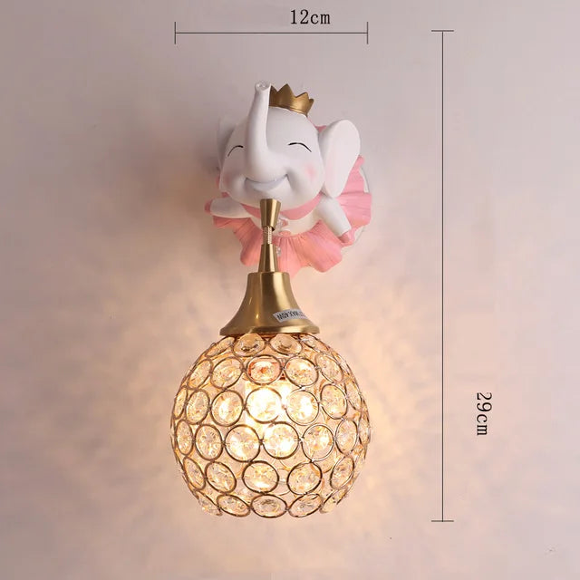 Applique murale résine LED licorne chambre fille princesse