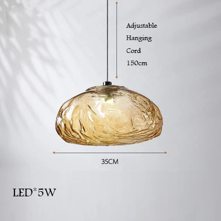 lustre en verre design créatif nuage luminaire décoratif intérieur