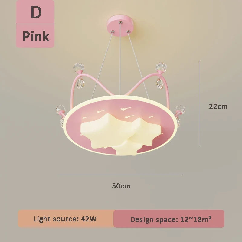 lustre nuage cristal romantique pour chambre d'enfant décoratif