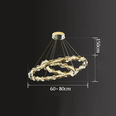 lustre moderne en cristal pour ambiance élégante et minimaliste