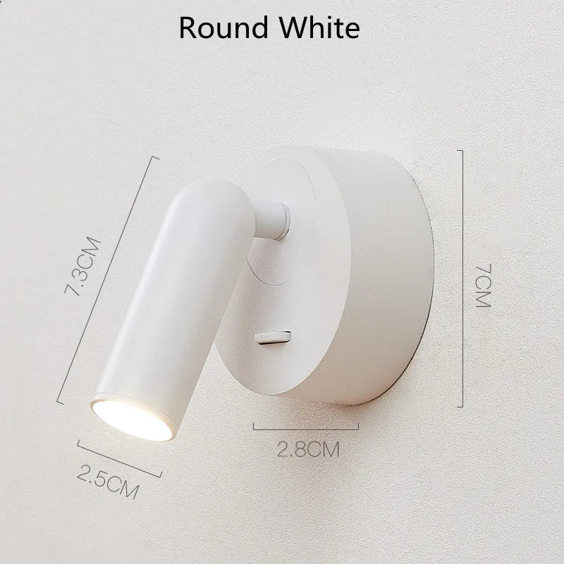 applique murale led moderne rotative pour décoration intérieure