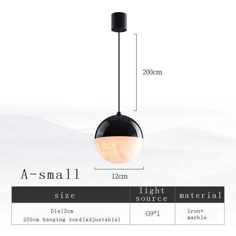 lampe pendante créative moderne en marbre pour décoration maison