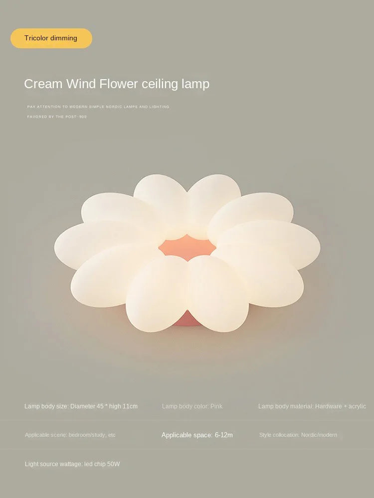 plafonnier led fleurs pour chambre d enfant trois couleurs lumière