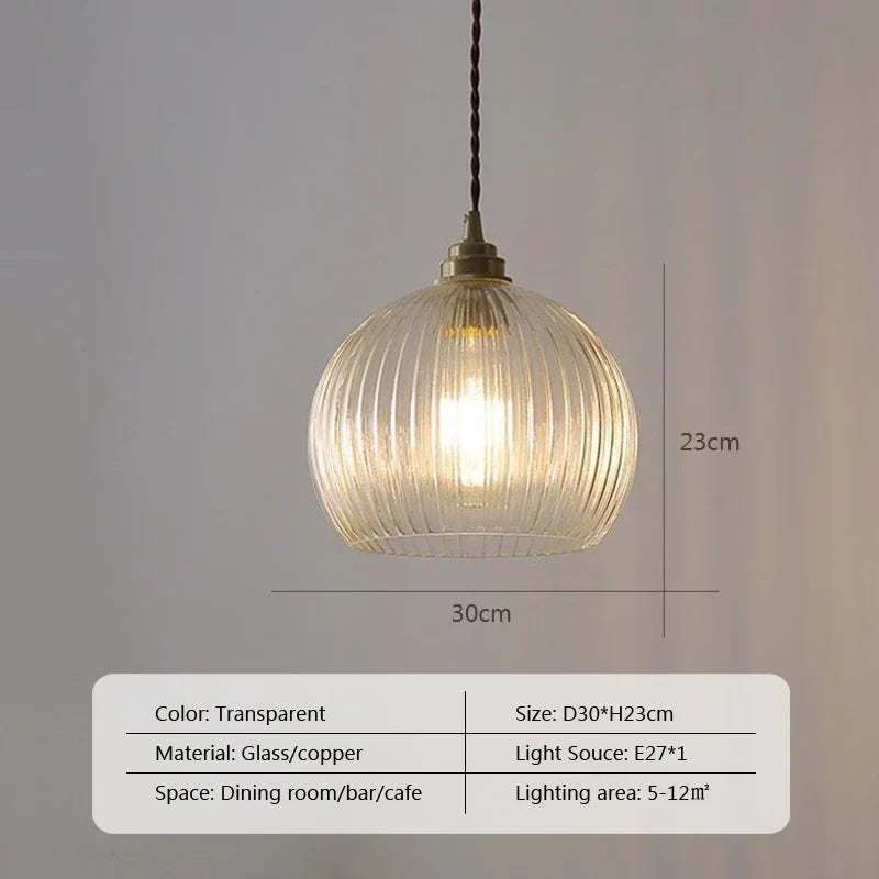 lustre rétro en verre et cuivre pour décoration intérieure