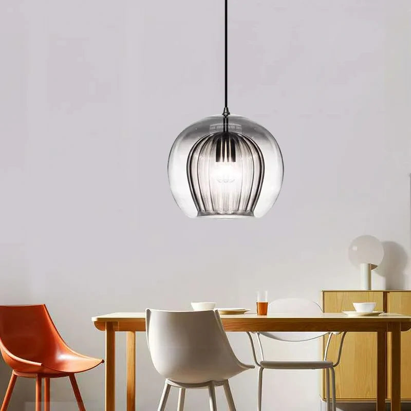 suspension en verre moderne pour décoration intérieure élégante