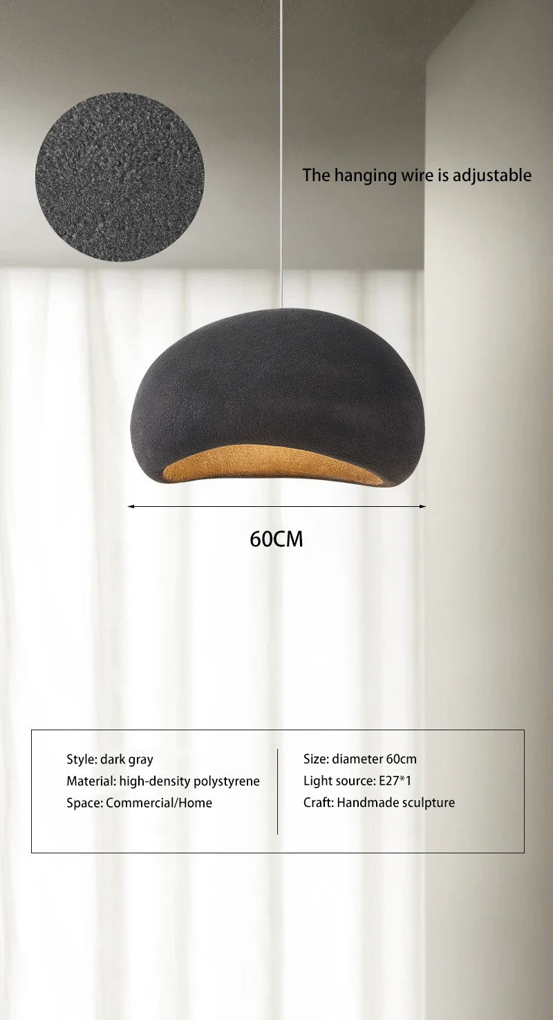 Suspension en polystyrène colorée aux formes arrondies design
