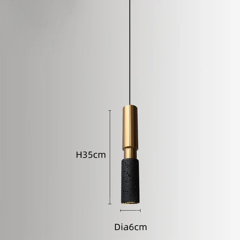 Suspension De Style Industriel Rétro Trou Noir Pierre LED Pendel Art Nordique Design Lustre pour Bar Salle À Manger Chambre