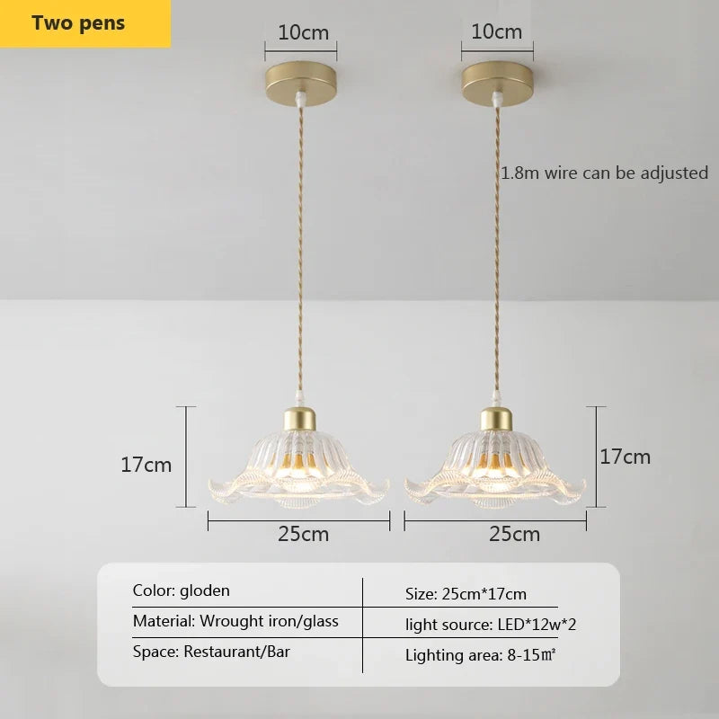 suspension en verre moderne pour décoration intérieure élégante