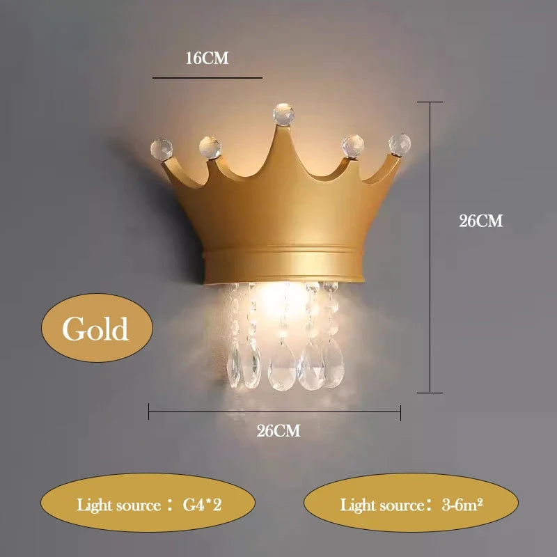 appliques murales en cristal pour chambre d'enfant moderne