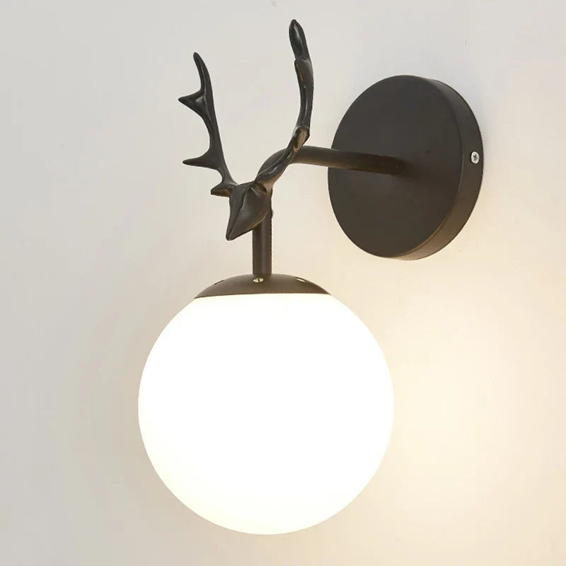 applique murale led rétro boule de verre décorative veilleuse