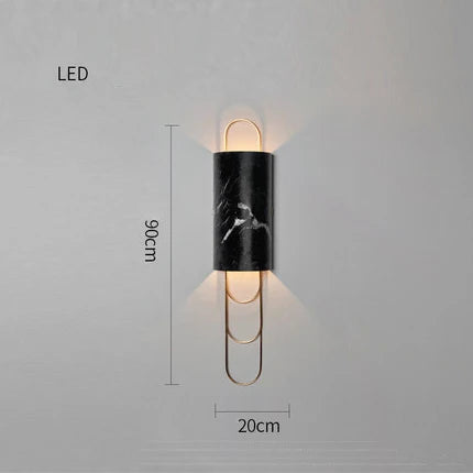 applique murale led moderne en marbre style internet pour hôtel et café