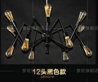 suspension rétro extensible araignée réglable en fer design industriel