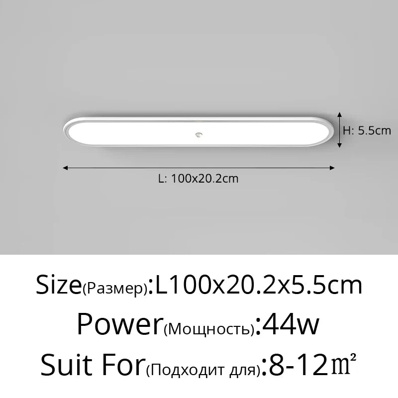 plafonnier led ultra-mince avec capteur de corps humain