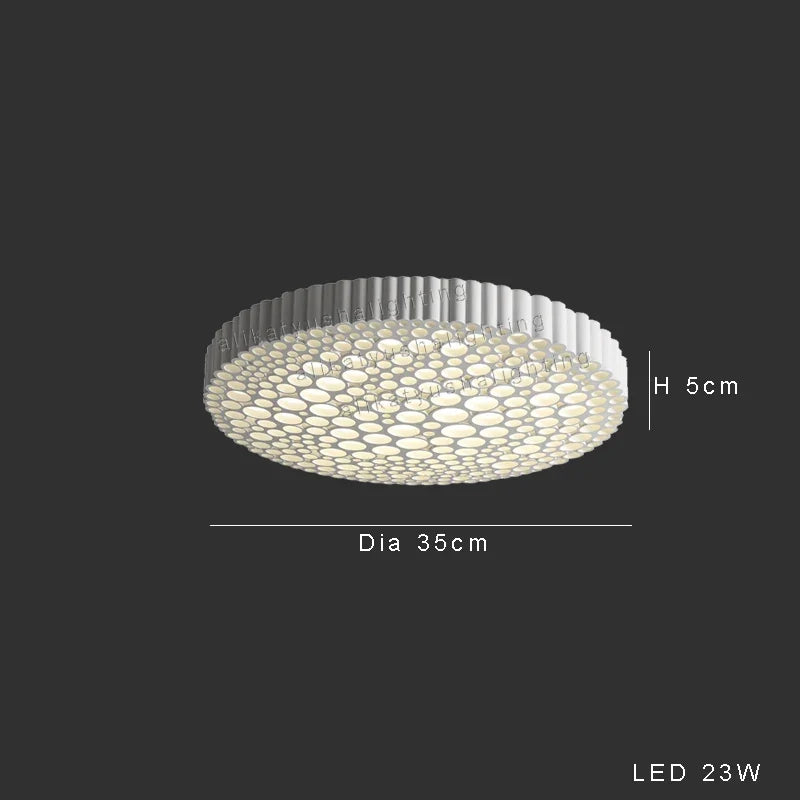 plafonnier led minimaliste en nid d'abeille créatif et élégant
