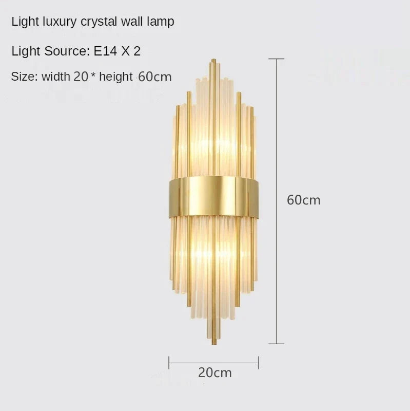 applique murale led en cristal design nordique élégant