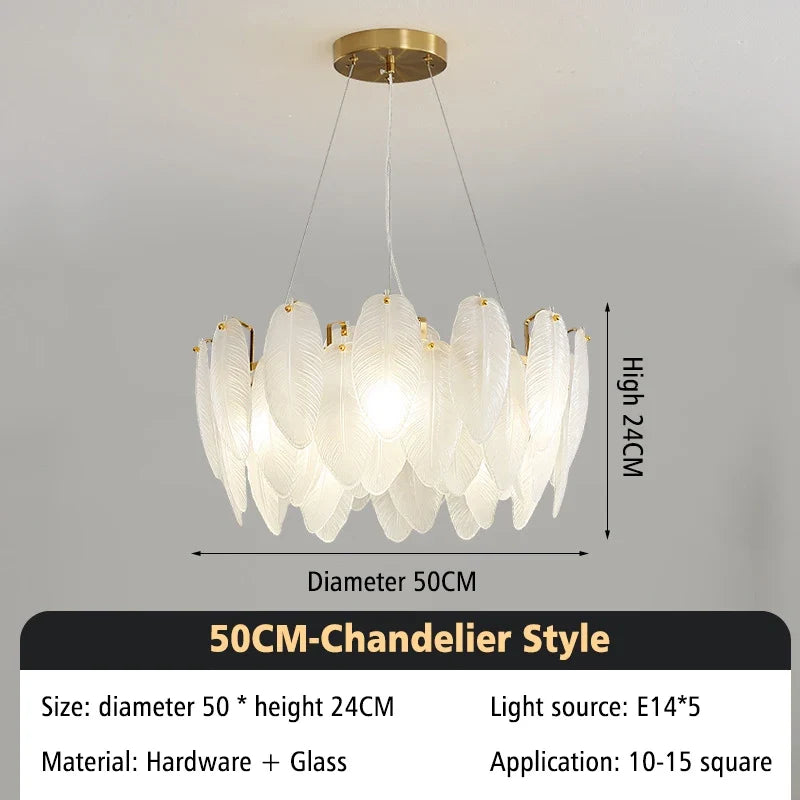 Lustre design moderne en verre