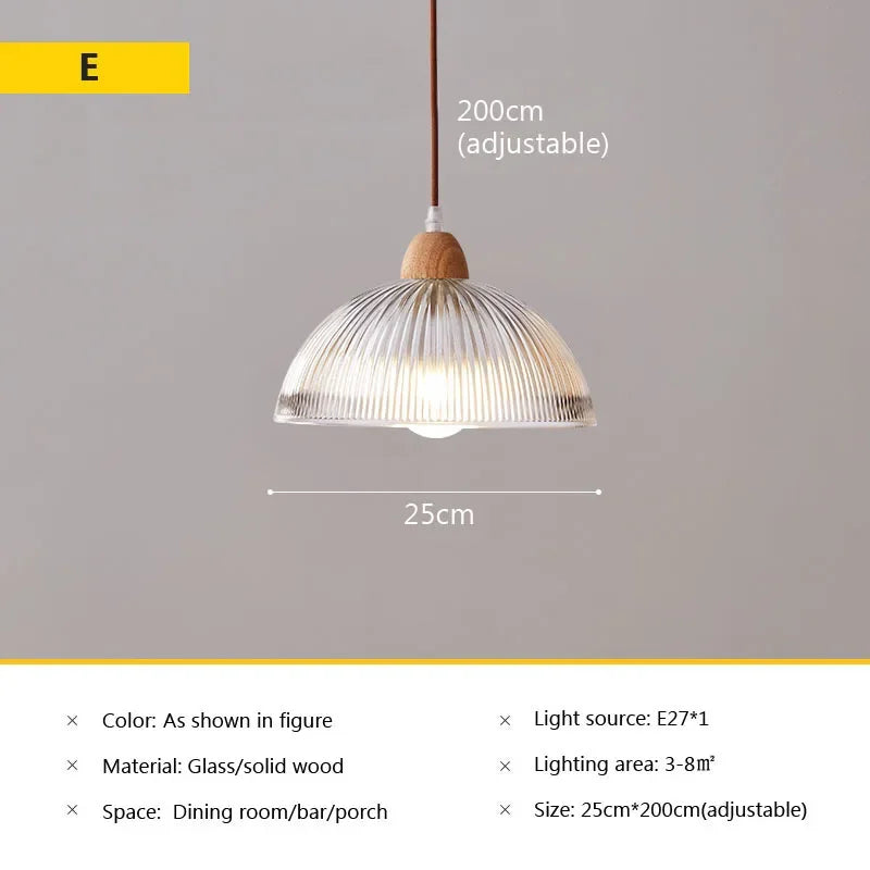 suspension en verre style japonais pour intérieur vintage