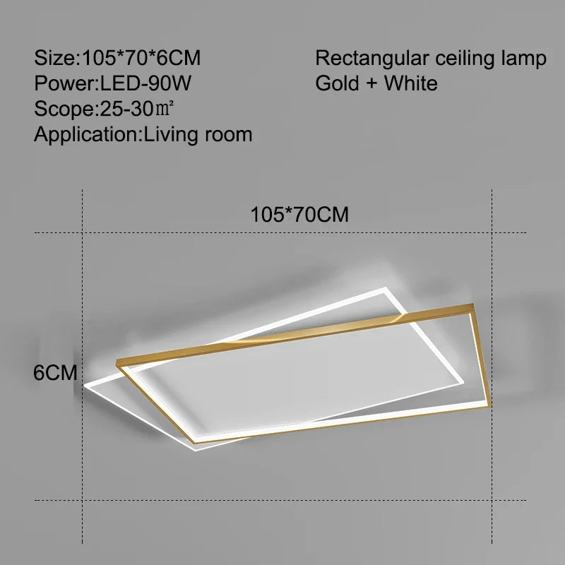 plafonnier led ultra mince moderne avec télécommande luminaria