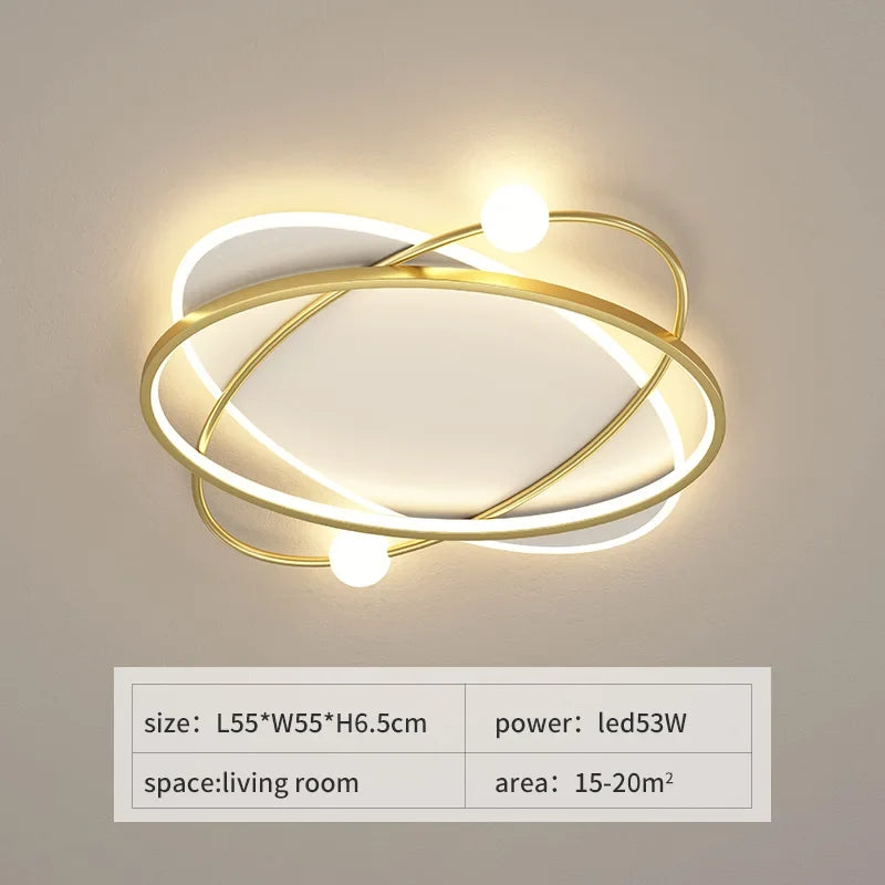 plafonnier led moderne avec télécommande pour décoration intérieure