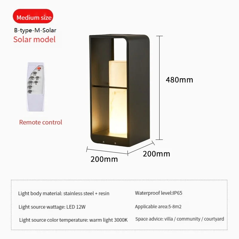 Lampe de jardin moderne solaire LED clôture lumière IP54 extérieur étanche ambiance éclairage pelouse lumières Villa cour décor lampadaires