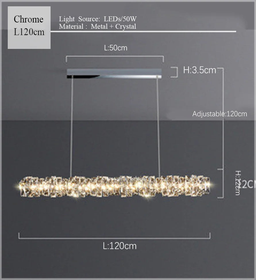 2024 Luxury K9 Crystals Chandelier Led Pendant Lights Steel Luxury Hanging Lamp Fixtures For Home decoration