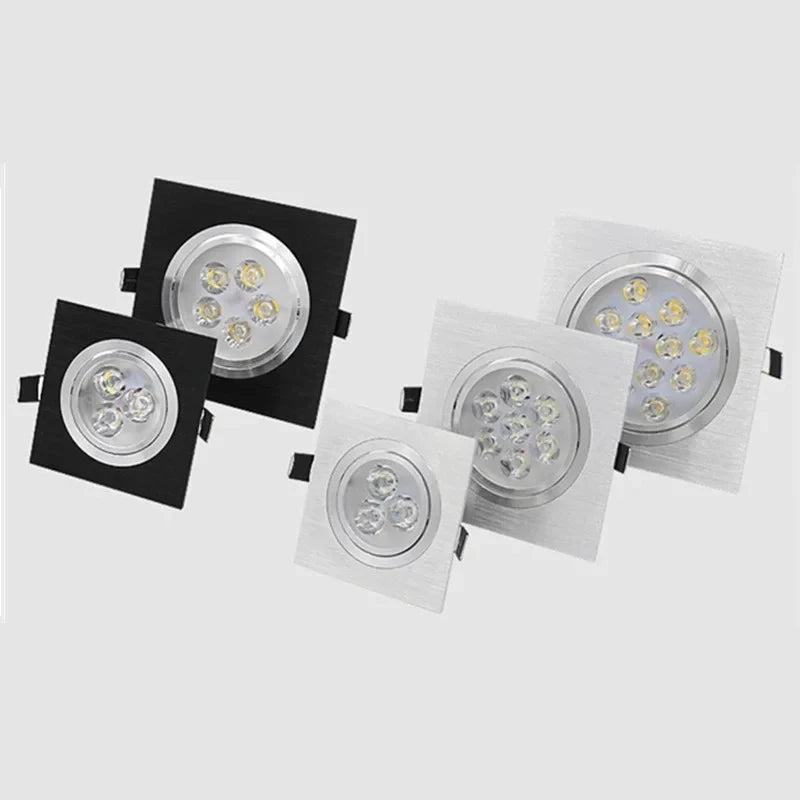 spot led carré à intensité variable pour décoration intérieure