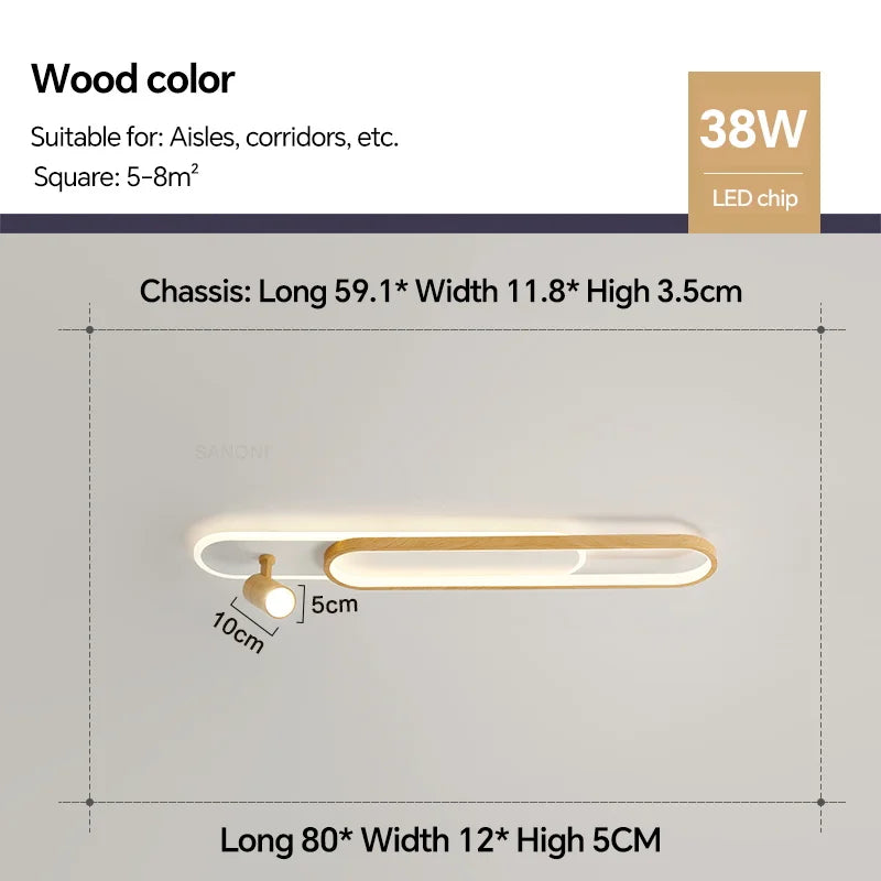 plafonnier moderne à leds avec projecteur pour décoration maison